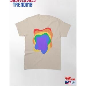 Abstract Rainbow Pride Shapes Classic Tshirt